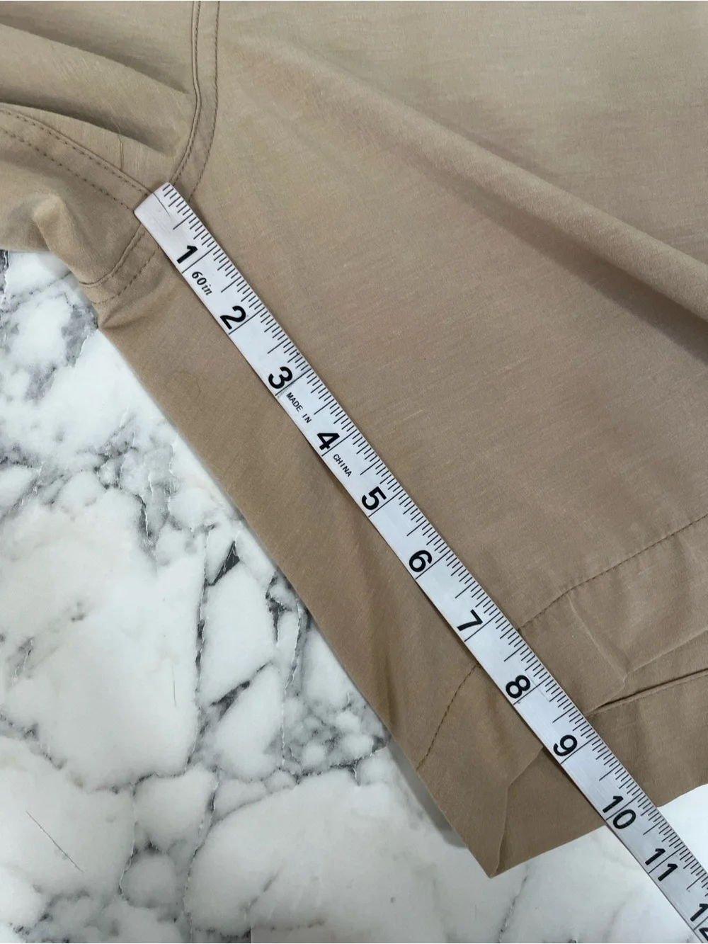 Faherty All Day™ Shorts 9” Khaki Tan Flat Front Stretch Men’s Size 33